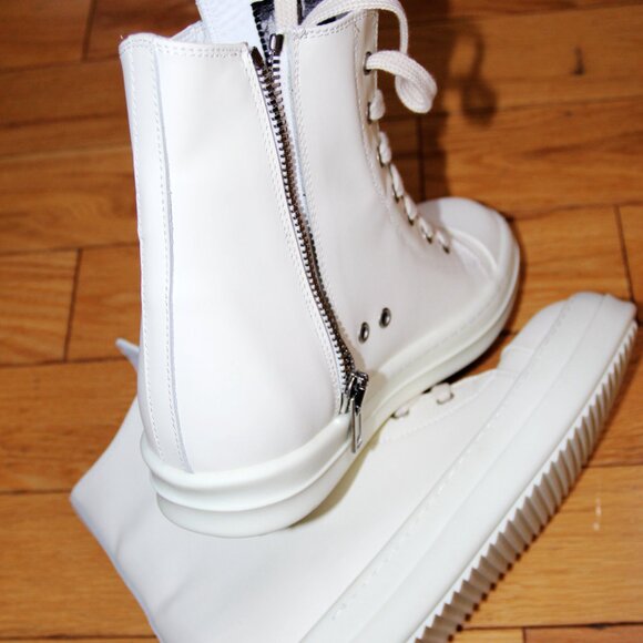 BNWT SS24 RICK OWENS "LIDO" LEATHER RAMONES SNEAKERS 44 & 45 - Picture 8 of 10